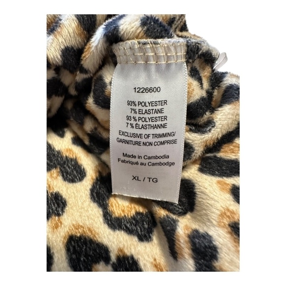 Kate Spade Velour Leopard Print Long Sleeves Lounge Top Women’s Size XL - Picture 9 of 13